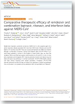Comparative therapeutic efficacy of remdesivir and combination lopinavir, ritonavir, and interferon beta against MERS-CoV