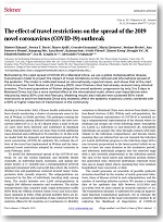 The effect of travel restrictions on the spread of the 2019 novel coronavirus (COVID-19) outbreak