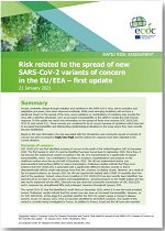 Risk related to spread of new SARS-CoV-2 variants of concern in the EU/EEA, first update – 21 January 2021