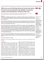 Differences across the lifespan between females and males in the top 20 causes of disease burden globally: a systematic analysis of the Global Burden of Disease Study 2021